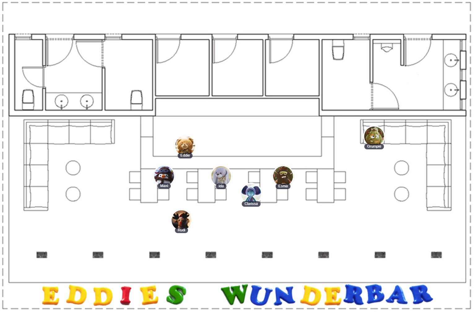 Bodenplan von Eddies Wunderbar